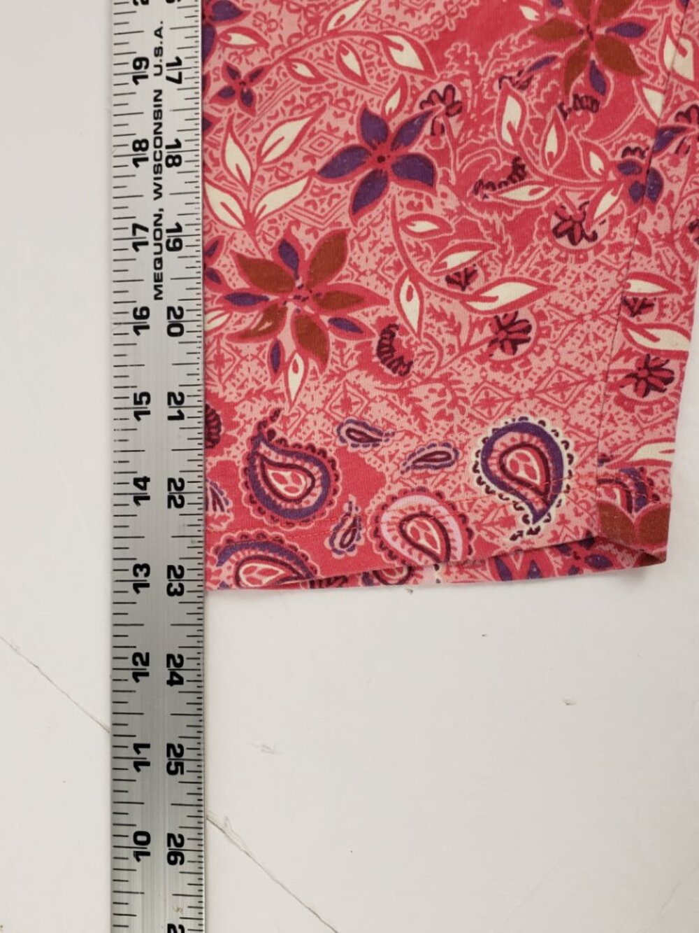 Woman Within 2X Pink Floral 3/4 Sleeve Paisley Top Blouse Womens Plus - Picture 11 of 13